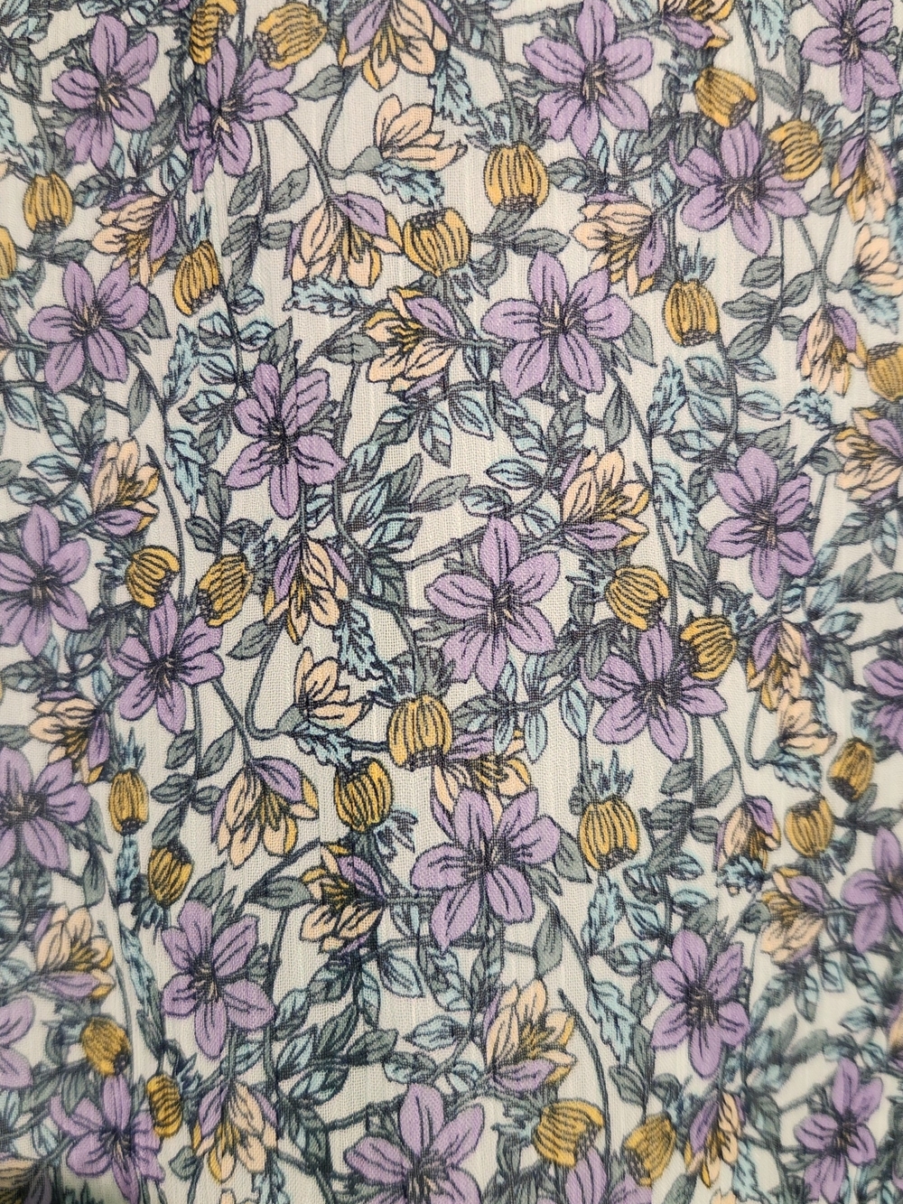 St Johns Bay Petite Large Floral Cottagecore Blouse Boho Spring Top - Picture 3 of 11